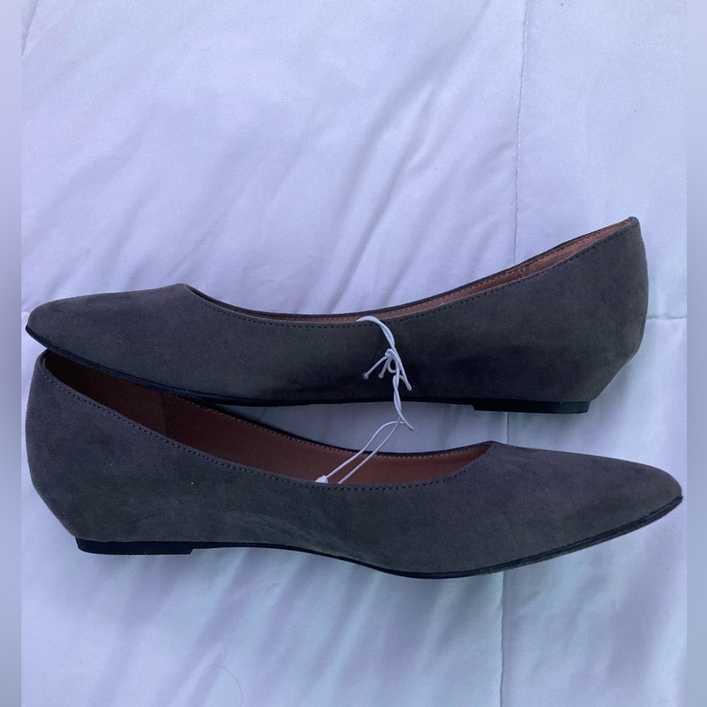 Merona Women's Gray Pointed Toe Flats Size 9.5 (NWT) - Picture 5 of 6
